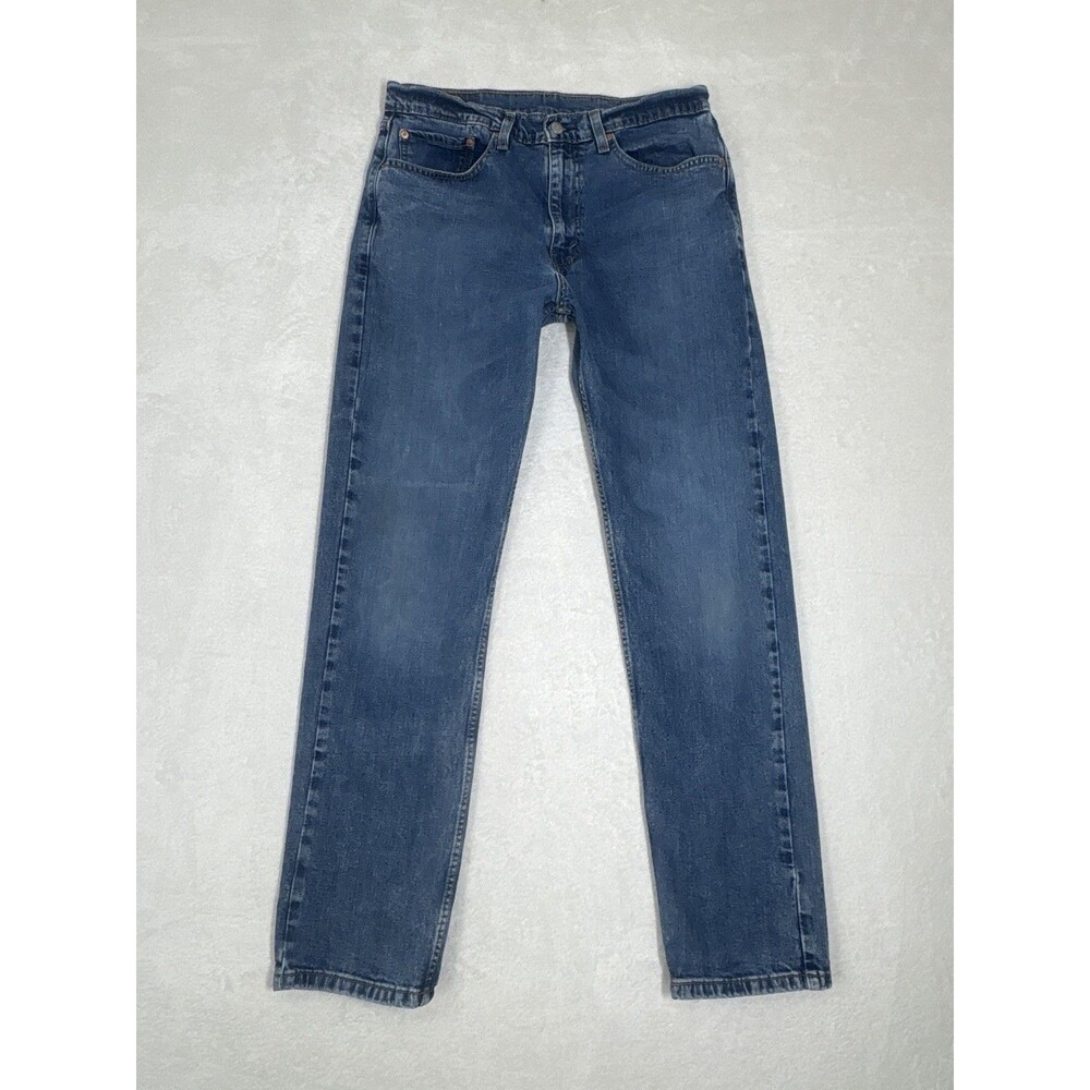 Levis 505 Jeans Mens Size 34x32 (Fits 33x31) Blue Med Wash Straight Leg Classic